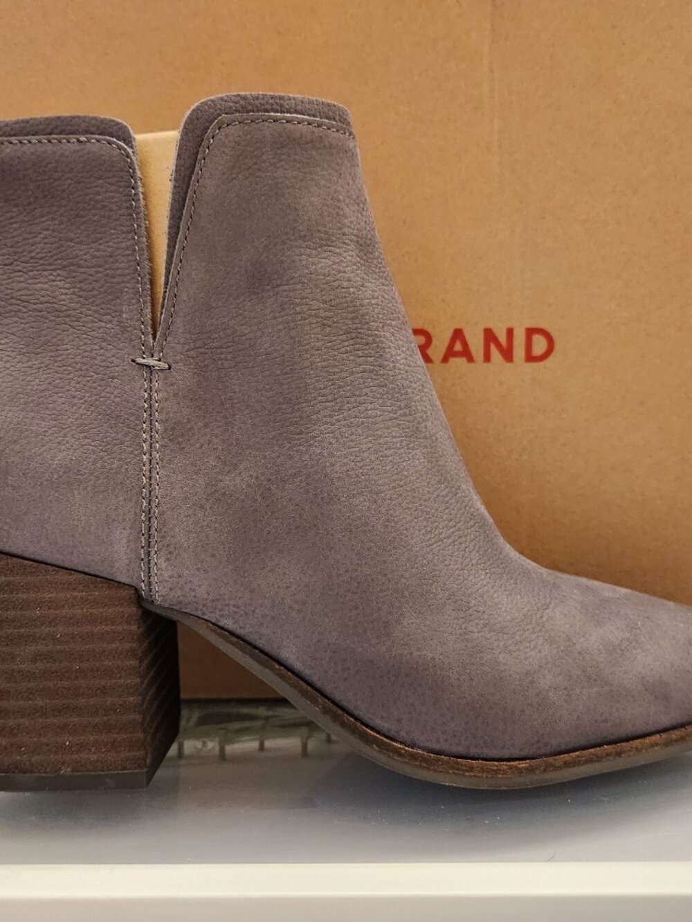 Lucky Brand "Beylon Excalibur Acacia" Nubuck Booties. NIB. Size 10